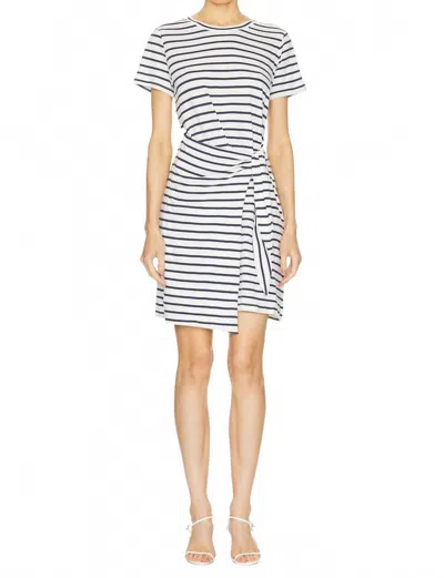 Rails Edie Cotton Mini T-shirt Dress In White/navy