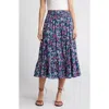 Rails Edina Floral Tiered Cotton Midi Skirt