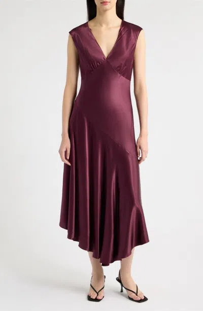 Rails Eleni V-neck Asymmetrical Midi Dress In Purple