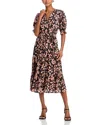 Rails Eliana Tie Belt Button Front Midi Dress In Jasmine
