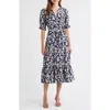 Rails Eliana Print Tiered Midi Dress In Multi