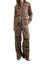 Rails Elias Shirt In Brown Line Art In Multi