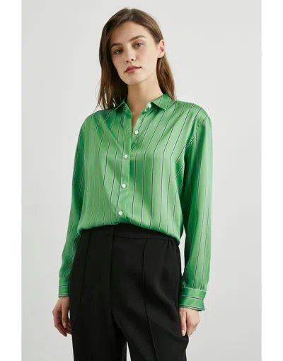 Rails Elias Shirt In Basil Stripe In Green