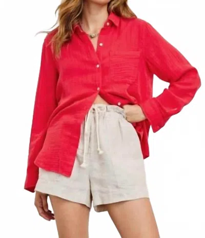 Rails Ellis Button Down Shirt In Cherry