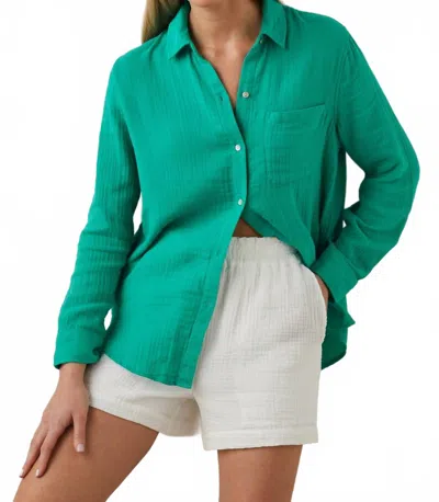 Rails Ellis Button Down Shirt In Emerald In Black