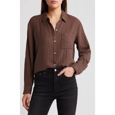 Rails Ellis Cotton Button-up Shirt In Birch