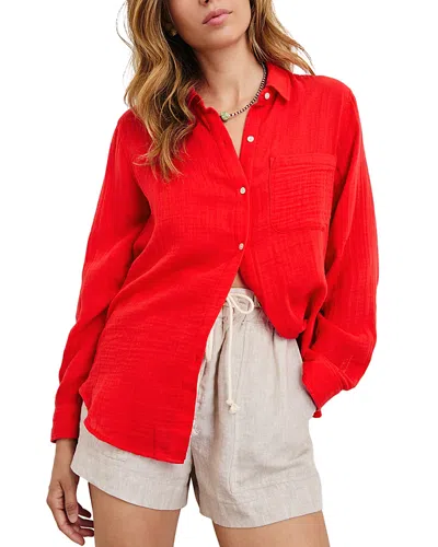 RAILS ELLIS COTTON GAUZE BUTTON DOWN SHIRT
