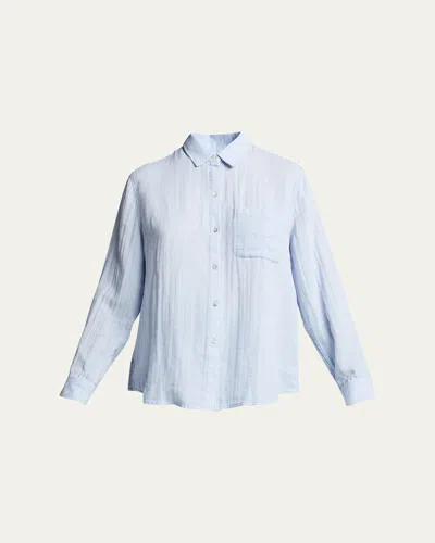 Rails Ellis Gauze Cotton Button Down Shirt In Bluebell