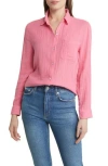 Rails Ellis Organic Cotton Button-up Shirt In Malibu Pink
