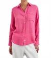Rails Ellis Longsleeve Gauze Top In Raspberry In Pink