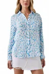 Rails Ellis Shirt In Teal Cheetah In Multi