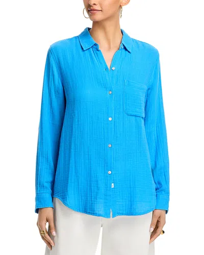 Rails Ellis Textured Shirt In Blue