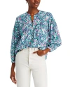 Rails Ellison Floral Popover Top In Navy Leila