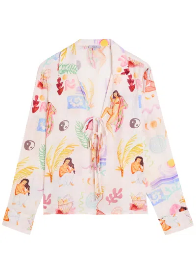 Rails Elm Printed Linen-blend Shirt In Multi