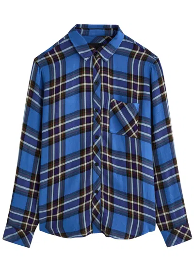 Rails Eloise Checked Shirt In Blue