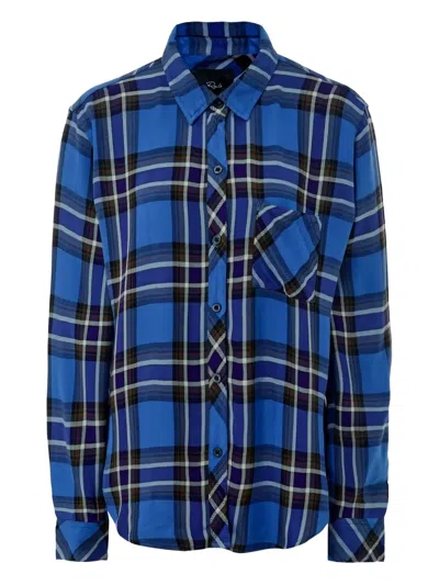 Rails Eloise Plaid Long-sleeve Shirt In Blue