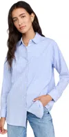 Rails Ellis Gauze Cotton Button Down Shirt In Oxford White Stripe