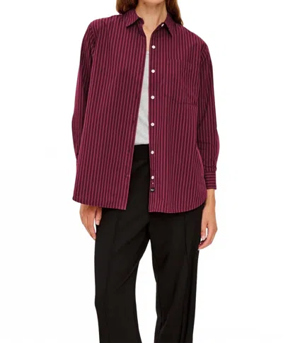 Rails Elsa Shirt In Mulberry Stripe In Multi