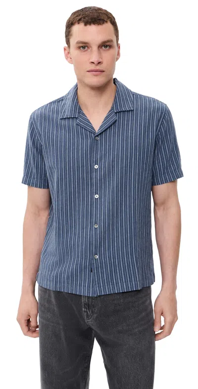Rails Ely Shirt Navy Multi Stripe In Blue