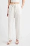 Rails Emmie Cotton & Linen Drawstring Pants In White