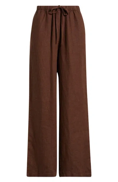 Rails Emmie Linen Drawstring Pants In Brown