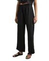 Rails Emmie Linen Drawstring Pants In Black Eyelet