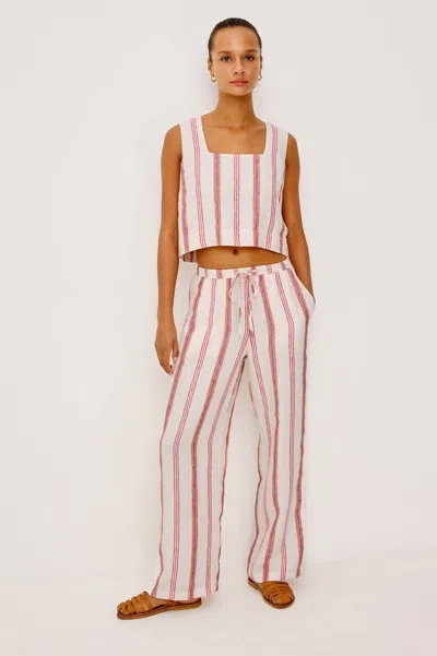Rails Emmie Linen Pant In Primavara Stripe In Multi