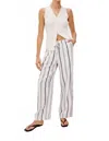 Rails Emmie Linen Pant In Taverna Stripe In White