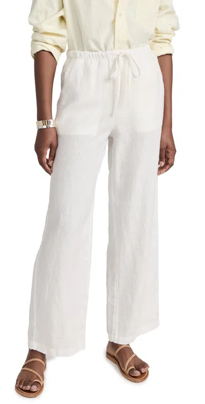 Rails Emmie Drawstring Linen Pants In White