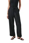 Rails Emmie Drawstring Wide Leg Linen Pants In Black