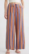 Rails Emmie Stripe Linen Drawstring Pants In Multi