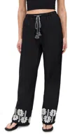 Rails Emmie Pants Black Ivory Palm Trees In Black Ivory Palm Trees