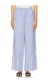 Rails Emmie Stripe Cotton Drawstring Pants In Blue