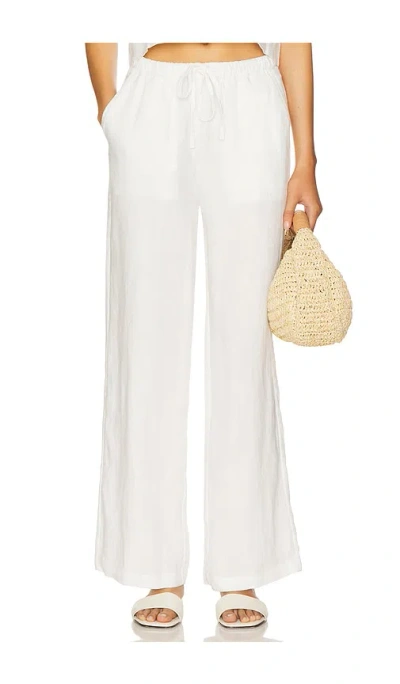 Rails Emmie Drawstring Linen Pants In White