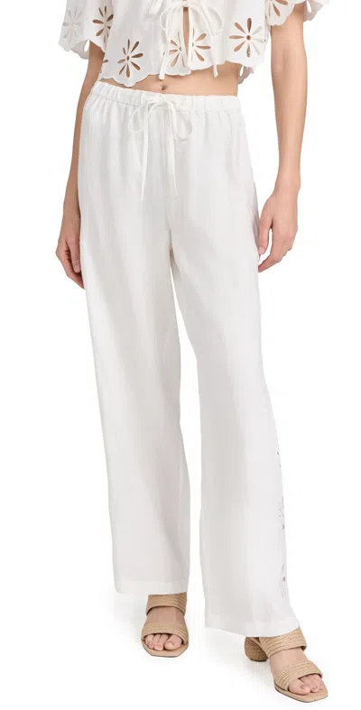 Rails Emmie Pants White Eyelet M