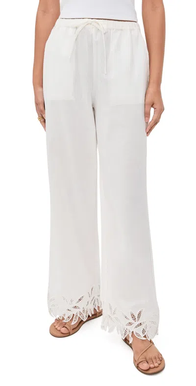 Rails Emmie Pants White Palm Embroidery