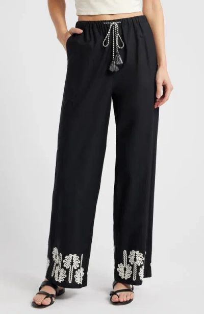 RAILS RAILS EMMIE RICKRACK PALM DRAWSTRING PANTS