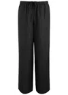 Rails Emmie Linen High-rise Straight-leg Pants In Black