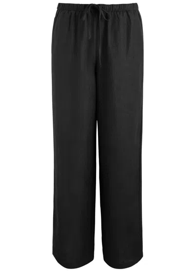 Rails Emmie Straight-leg Linen Trousers In Black