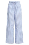 Rails Emmie Stripe Cotton Drawstring Pants In Mariner White Stripe