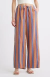 Rails Emmie Stripe Linen Drawstring Pants In Rio Stripe