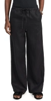 Rails Emmie Linen High-rise Straight-leg Pants In Black