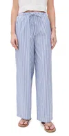Rails Emmie Stripe Cotton Drawstring Pants In Mariner White Stripe