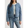 Rails Ency Quilted Denim Jacket In Mid Blue