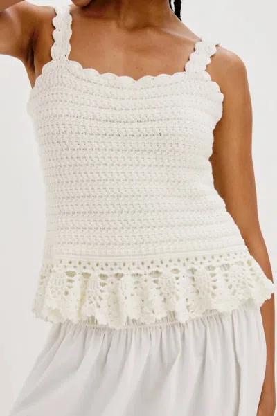 RAILS ESTEFANIA KNIT TANK TOP IN WHITE
