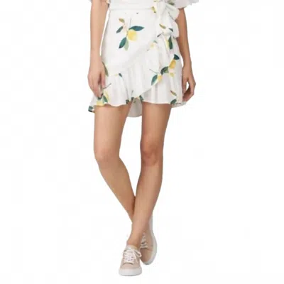 Rails Etienne Wrap Skirt In Lemon Print In White
