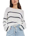 Rails Evangeline Stripe Boat Neck Sweater In Blue