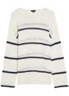 Rails Evangeline Sweater In Navy White Stripe In White