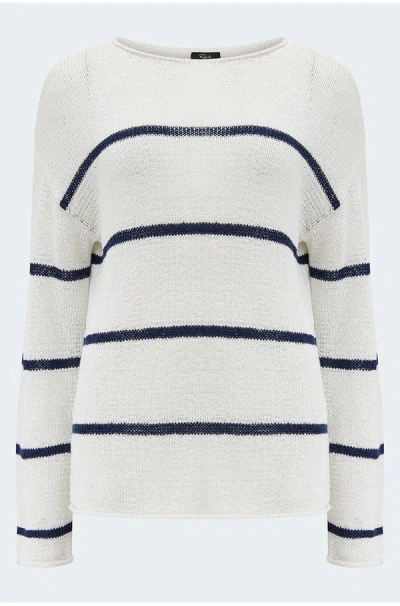 RAILS EVANGELINE SWEATER IN NAVY WHITE