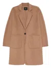 Rails Everest Patch-pocket Single-breasted Coat In Brown